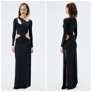 IAMNOTBASIC Black Naomi Cut-Out Maxi Dress S